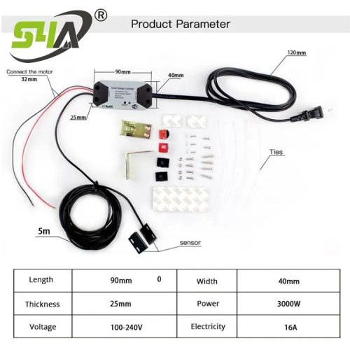 WiFi controller for garage door, control by phone, Tuya, Alexa