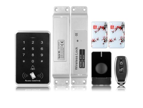 Digital access kit, wireless, without power connection, access with PIN code, fingerprint, card