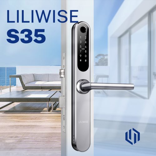 Smart Lock Door, stainless steel smart lock for PVC doors, fingerprint access, card, PIN code, TTlock App