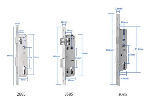 Single-point latches, lift to lock, for Smart Handles, Smart Lock Door