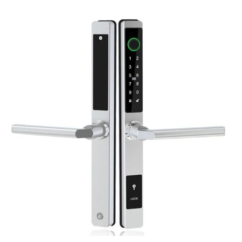 Smart Lock Door, intelligent aluminum Yala, ultraslim, for 85mm PVC doors, fingerprint access, card, PIN code, TTlock App